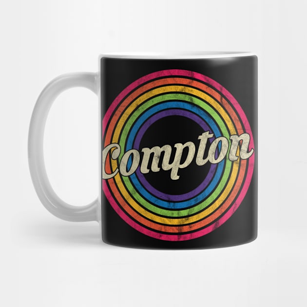 Compton - Retro Rainbow Faded-Style by MaydenArt